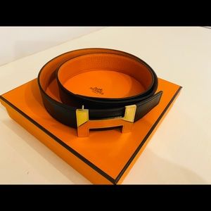 Hermès Reversible H Belt&Buckle (32mm; size 85)